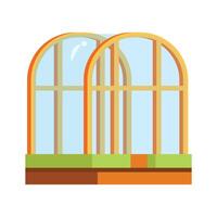 Ready to use 3d style icon of glasshouse vector