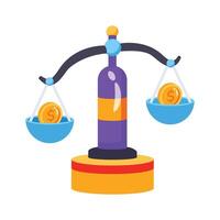 Check out handy 3d icon of price comparison scale vector