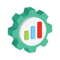 Ready to use 3d style icon of business management vector