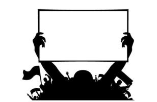 street mass protests slogan copy space template vector