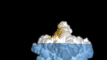 Stunning Artistic Representation of the Argentine Flag with Cloudy Elements for Symbolic Effect video