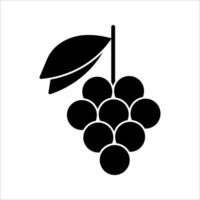 grapes Icon Symbol isolated white background. illustration. color editable. vector