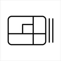 bento Icon Symbol isolated white background. illustration. color editable. vector
