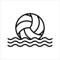 waterpolo Icon Symbol isolated white background. illustration. color editable. vector