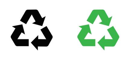 Recycle symbol set. Recycling arrows flat icon for apps and websites vector
