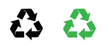 Recycle symbol set. Recycling icon for apps and websites. illustration vector