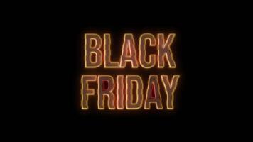 Neon Cyberpunk Retro Style Black Friday Text Animation video