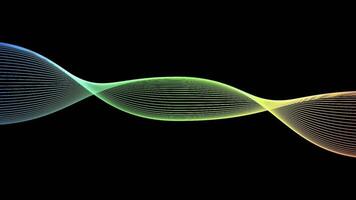 Gradient Seamless digital wavy background with loop motion. Futuristic technology background, Colorful neon pattern video