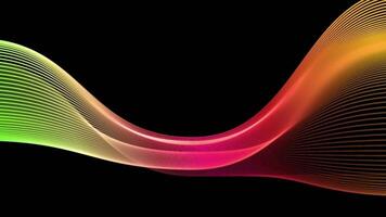 Gradient Seamless digital wave background with loop motion. Futuristic technology background, Colorful neon pattern video