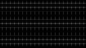 branco brilhante grade animação em uma Preto tela para criativo fundo, abstrato movimento elemento video