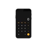 Digital calculator display on modern smartphone for quick and accurate mathematical operations vector