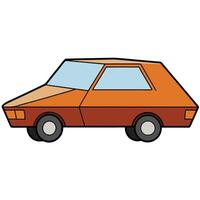 An orange car on a white background vector