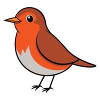 A cartoon bird with a red and white beak vector