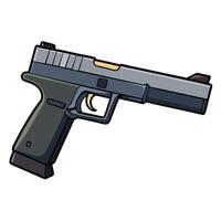 A gun with a black and gray color scheme vector