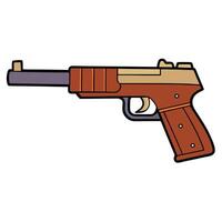 Firearm Artwork - Pistol Design Drawing vector