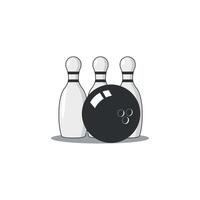 illustration of the flat design of a bowling game ball vector