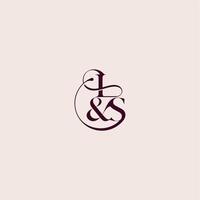 bold serif initial calligraphy wedding concept monogram letter elegant and luxury concept IS vector