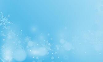 a blue background with snowflakes and a copy space vector