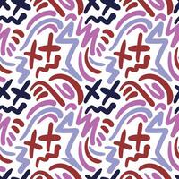 XX face and doodle seamless pattern. Hand drawn doodle for seamless pattern. vector