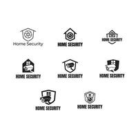 Home security logo set illustration vector