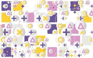 Geometry background design with bright color vector