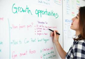 Growth opportunities on whiteboard photo