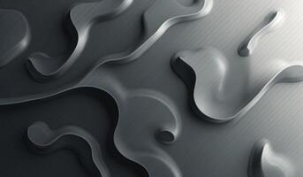 3d rendering of abstract waves on a metallic surface photo