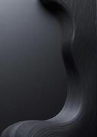 Black abstract background with curved lines photo
