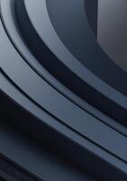 A curved wall with blue and black lines photo