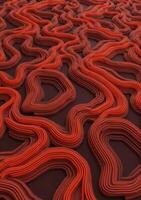 A 3d rendering of a red and black pattern photo
