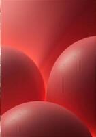 A red background with three balls in it photo
