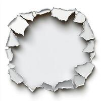 A hole in the wall with a piece of paper photo