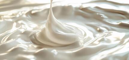 Creamy Milk Splashing in Circular Motion photo