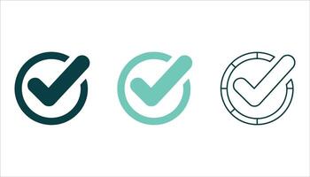 Check Symbol Collection. Completed, Done, and Certified Icons for Web and Graphics vector