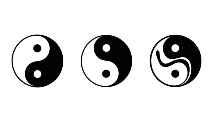 Yin Yang Symbol, Black and White Balance