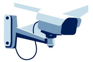 Illustration of a security camera in a modern, minimalistic style. Ideal for surveillance, safety, and monitoring themes. Suitable for web design, infographics, and security-related projects. vector