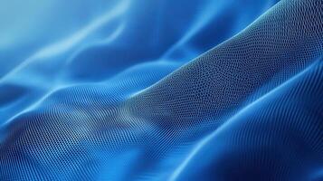 A close-up of flowing blue fabric or digital waves, creating a serene and calming effect. photo