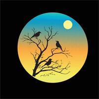 Bird In A Branch vector