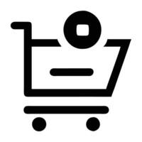 Modern shopping cart notification bubble icon design for real-time order updates on white background vector