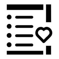 Modern wishlist heart icon design for simple favorite selection on white background vector