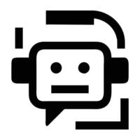 Chatbot customer support icon with modern design on white background vector