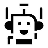 Chatbot customer support icon with clear design on white background vector