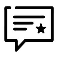 Customer reviews speech bubble icon with clear design on white background vector