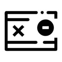 Bold payment declined symbol icon design for clear transaction rejection on white background vector