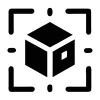 Augmented reality product preview icon with clear design on white background vector