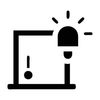 Modern out of stock notification icon design ensuring timely inventory alerts on white background vector