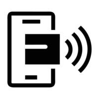Innovative mobile payment NFC tap icon design for secure transactions on white background vector