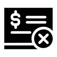 Modern payment declined symbol icon design conveying transaction error on white background vector