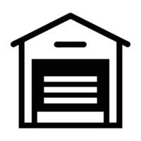Robust warehouse storage icon design for efficient inventory management on white background vector