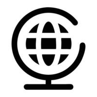Modern international shipping globe icon design for efficient global logistics on white background vector